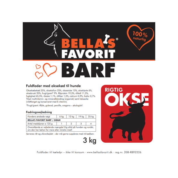 Bella 3kg okse