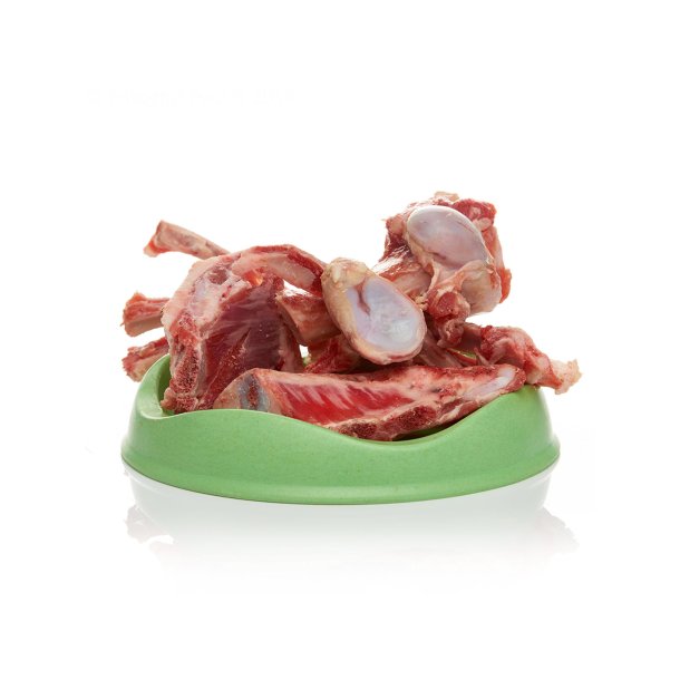 Rigtighundemad Lammeribben 1kg.